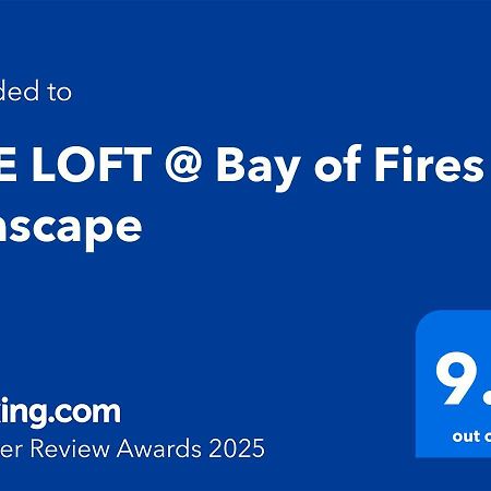 The Loft @ Bay Of Fires Seascape Apartment Binalong Bay Exterior photo
